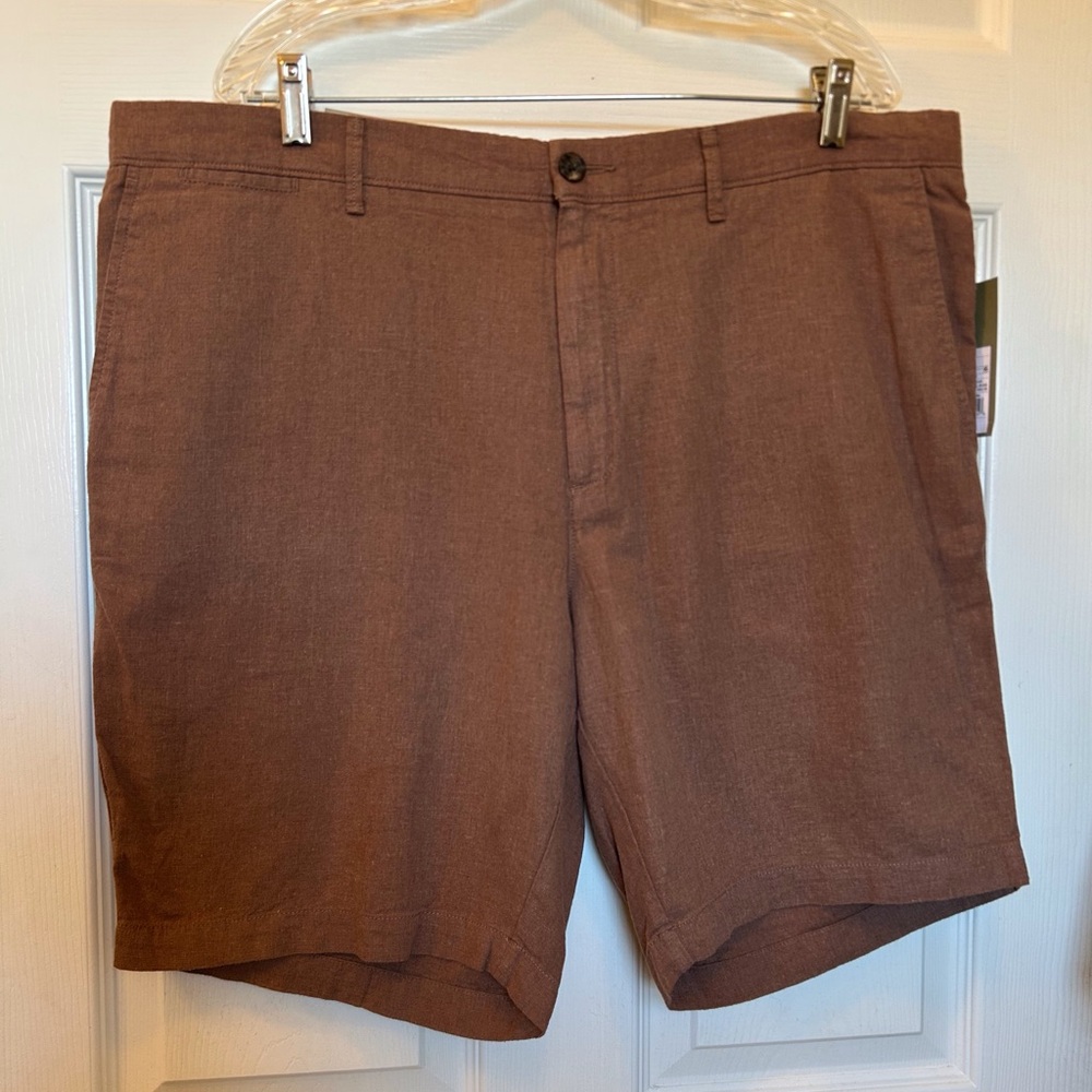 Goodfellow, Flat Front Shorts, 9" Inseam, Size 40, Brown